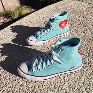 NWOB Converse Chuck Taylor All Star High Top Aqua Blue Personalized Women Size 9